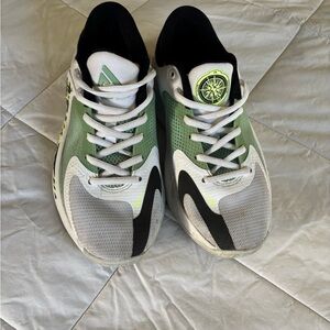 Nike Green and White Athletic Shoes